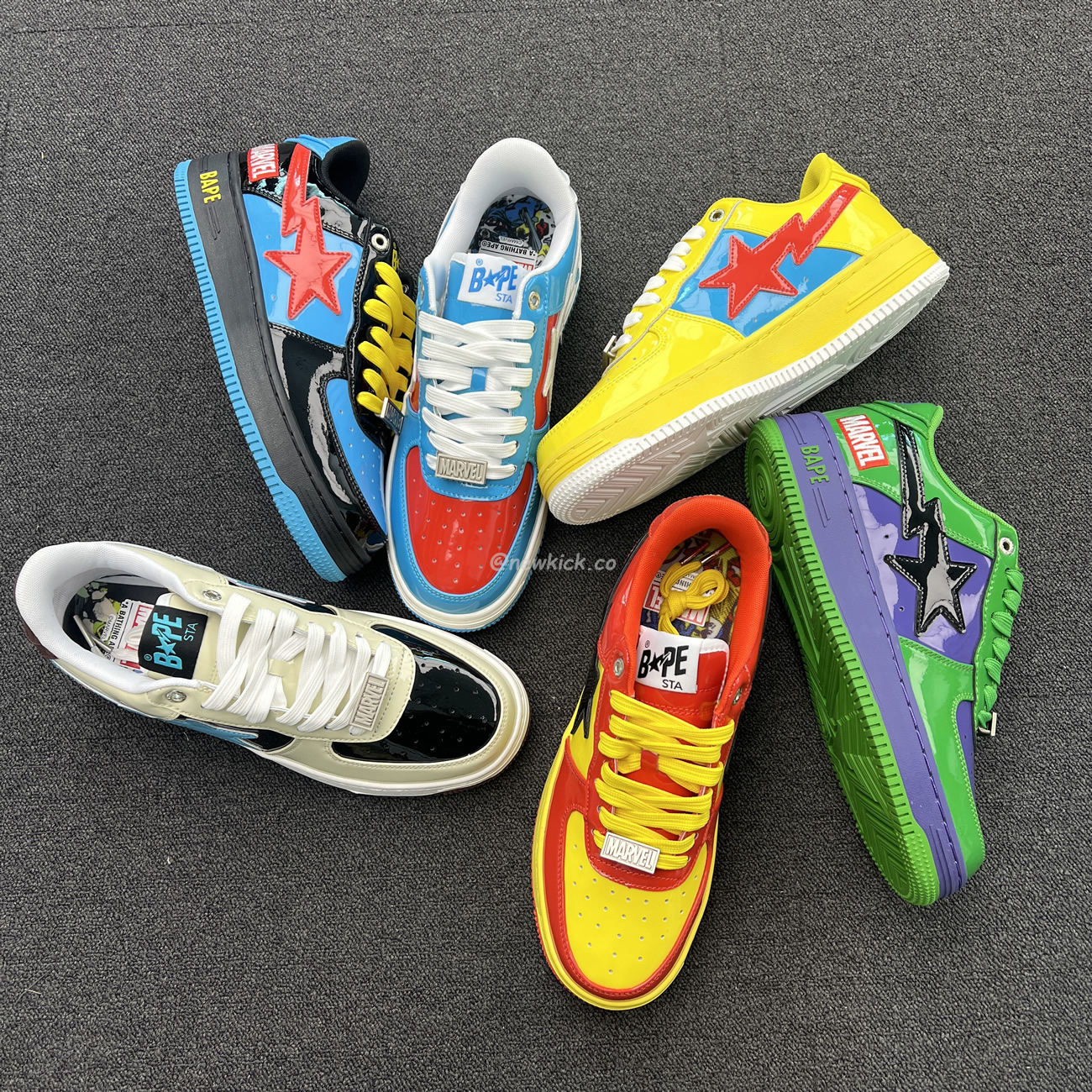 A Bathing Ape Bape Sta Marvel Comics Rocket Raccoon Thor Hulk Captain America Black Widow Iron Man  2022 (36) - newkick.app